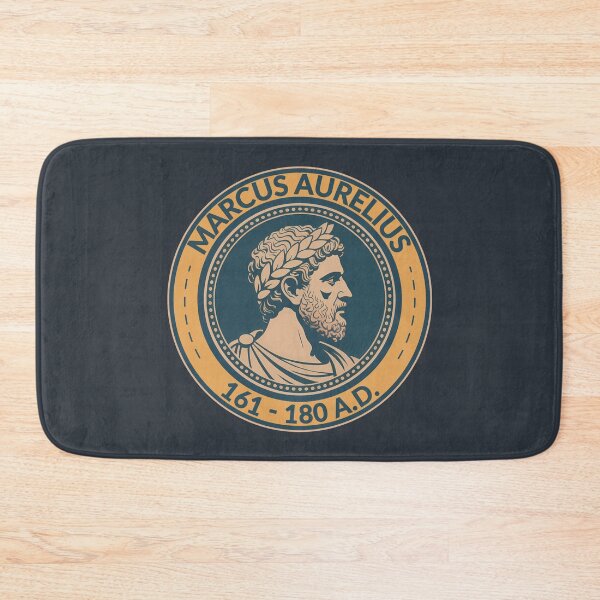 Item preview, Marcus Aurelius Roman Emperor Illustration Badge designed and sold by KrisSidDesigns.