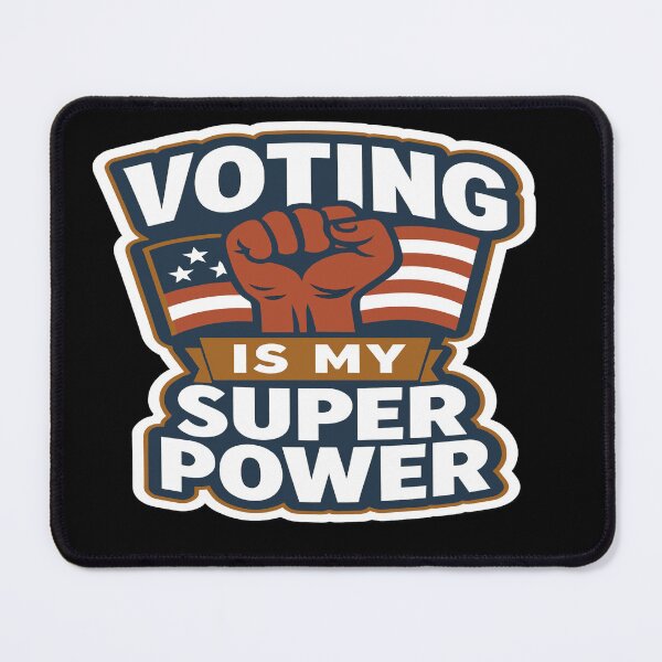 Item preview, Voting Is My Super Power American Flag designed and sold by Owcomm.