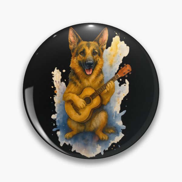 Item preview, German Shepherd playing Guitar designed and sold by Dragon Space.