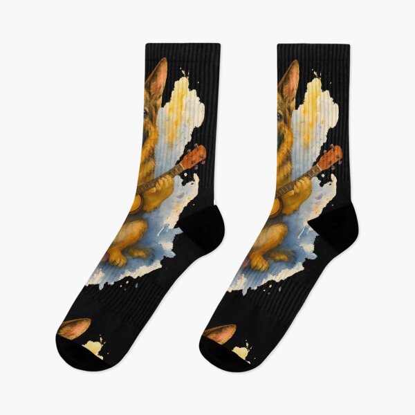 Item preview, German Shepherd playing Guitar designed and sold by Dragon Space.