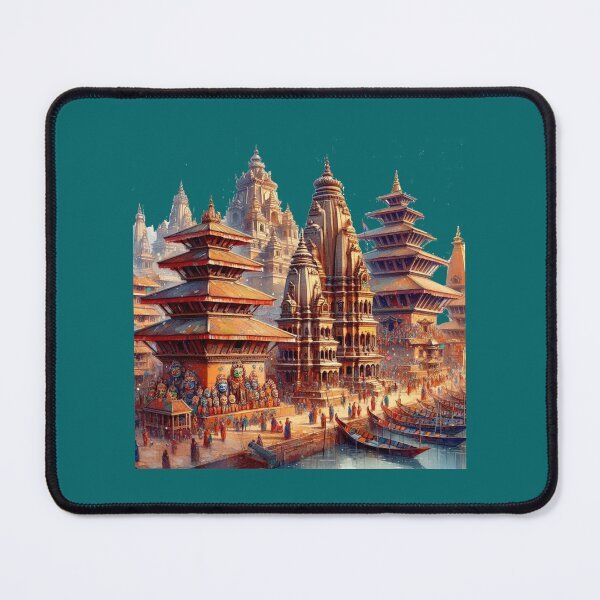 Item preview, Nepal Historic Temples and Colorful Mask Festivals in 3D Illustration,  designed and sold by PaintMeWorld.