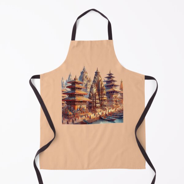 Item preview, Nepal Historic Temples and Colorful Mask Festivals in 3D Illustration, designed and sold by PaintMeWorld.