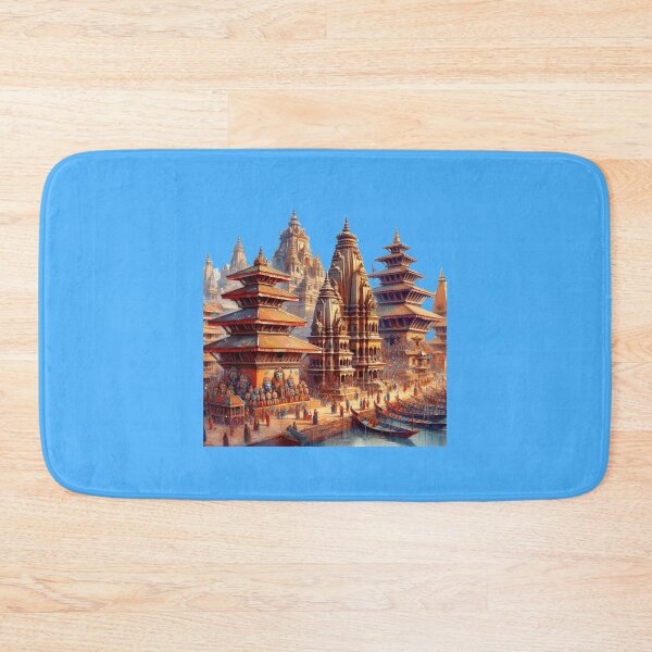 Item preview, Nepal Historic Temples and Colorful Mask Festivals in 3D Illustration,  designed and sold by PaintMeWorld.