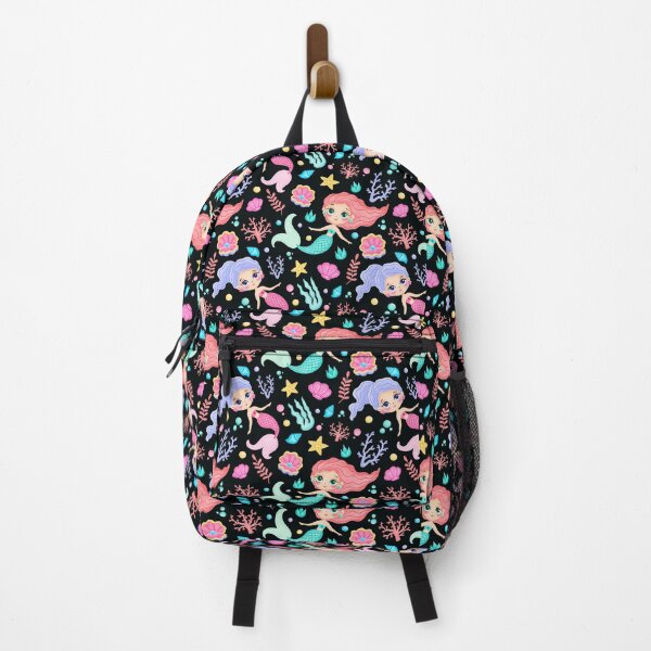 Item preview, Under the Sea Mermaid Ocean Pattern Black designed and sold by Petal & Flame.