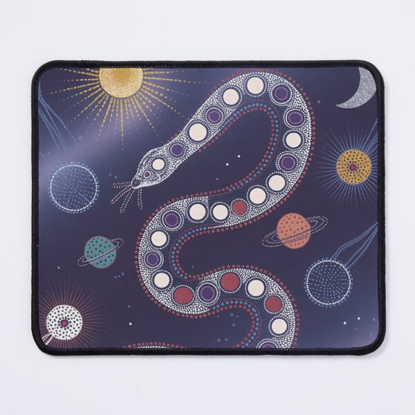 Item preview, Serpent in the Cosmos – Snake & Celestial Dot Art designed and sold by Syrupulse.