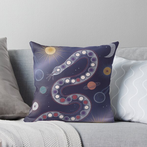 Item preview, Serpent in the Cosmos – Snake & Celestial Dot Art designed and sold by Syrupulse.