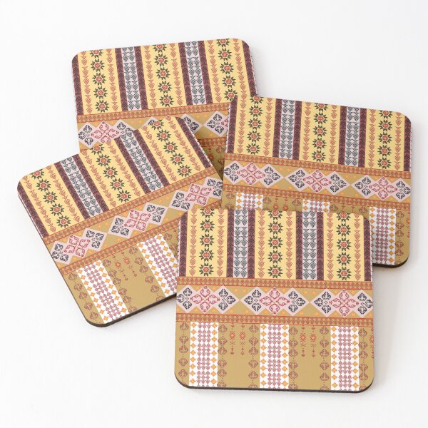 Item preview, Thai Folk Golden Pixel Art Pattern | Traditional Textile Inspired Design designed and sold by Kiddyrichy2946.