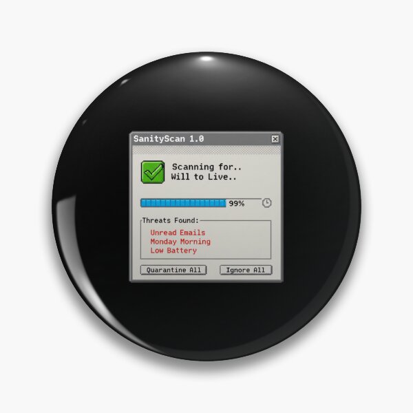 Artikelvorschau, Life Antivirus Scan – SanityScan 1.0 Nostalgisches und lustiges Meme entworfen und verkauft von Whisky1111.