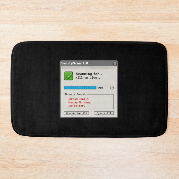 Item preview, Life Antivirus Scan – SanityScan 1.0 Nostalgic and funny Meme designed and sold by Whisky1111.
