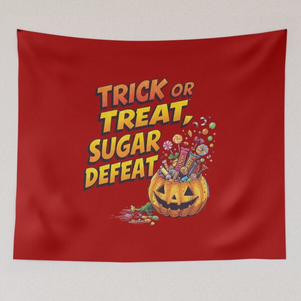 Item preview, halloween diabetes, Trick or Treat Sugar Defeat Shirt – Funny Halloween Candy T-Shirt designed and sold by MoonLightFX.