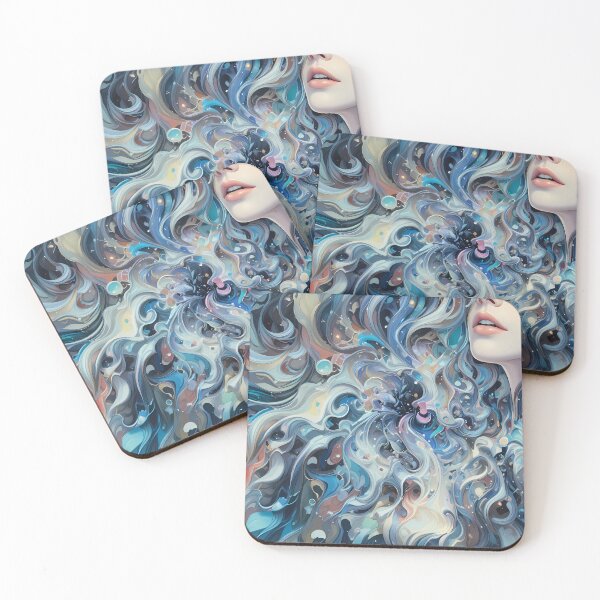 Item preview, Woman Ethereal Cosmic Scenes Surreal Artistry Elements Art  designed and sold by ART ATTACK ZONE.