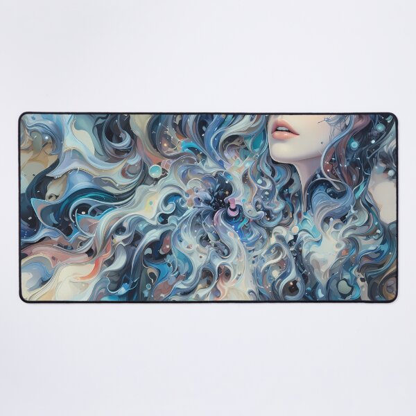 Item preview, Woman Ethereal Cosmic Scenes Surreal Artistry Elements Art designed and sold by ART ATTACK ZONE.