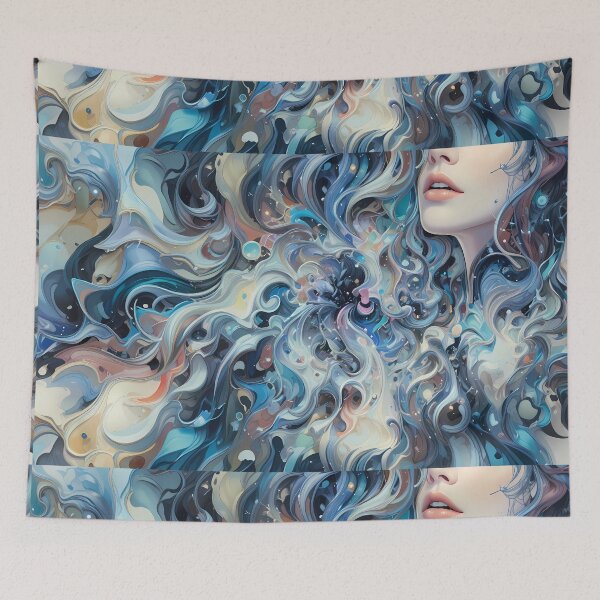 Item preview, Woman Ethereal Cosmic Scenes Surreal Artistry Elements Art  designed and sold by ART ATTACK ZONE.