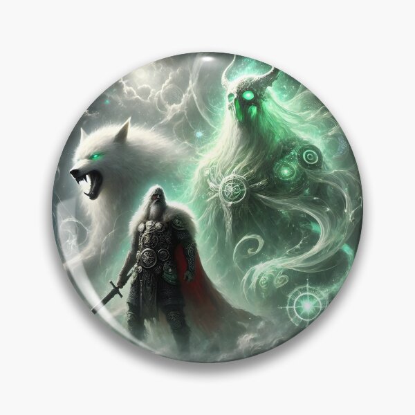 Item preview, "Odin vs. Fenrir – The Wolf of Ragnarok | Norse Myth Epic Art" designed and sold by Umbra666.