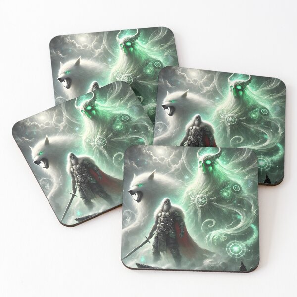 Item preview, "Odin vs. Fenrir – The Wolf of Ragnarok | Norse Myth Epic Art" designed and sold by Umbra666.