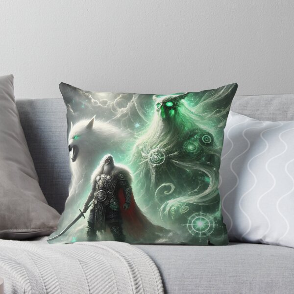 Item preview, "Odin vs. Fenrir – The Wolf of Ragnarok | Norse Myth Epic Art" designed and sold by Umbra666.