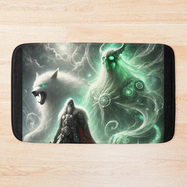 Item preview, "Odin vs. Fenrir – The Wolf of Ragnarok | Norse Myth Epic Art" designed and sold by Umbra666.