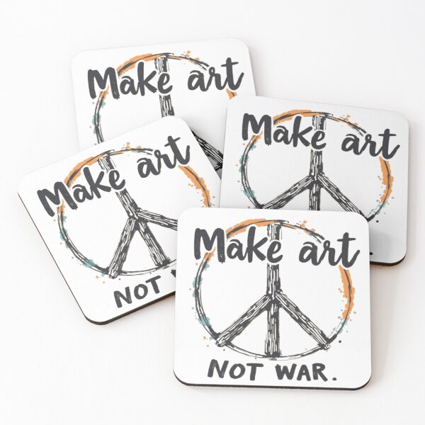Item preview, Make Art Not War Peaceful Quote T-Shirt designed and sold by Life Quotes.