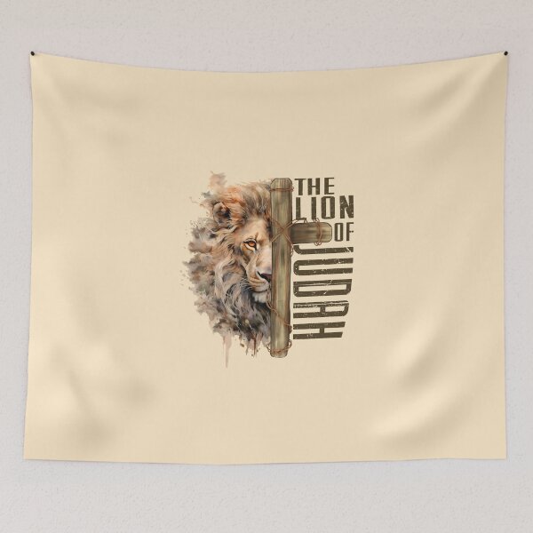 Item preview, The Lion of Judah, Christian Art, Bible Verse Design, Faith Inspired Artwork designed and sold by Hope & Light Designs.