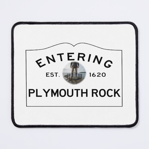 Item preview, Entering Plymouth Rock Road Sign - Plymouth, Massachusetts designed and sold by SouthShorePics.