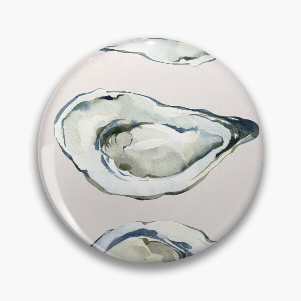 Item preview, Retro Blue Stripe oyster shell Coastal Beach House Kitchen wall Art, Seashells, Minimalist Summer designed and sold by ArticraftShop.