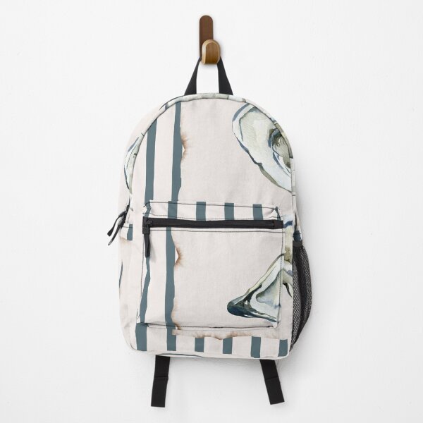 Item preview, Retro Blue Stripe oyster shell Coastal Beach House Kitchen wall Art, Seashells, Minimalist Summer designed and sold by ArticraftShop.