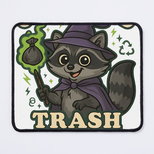 Item preview, Certified Trash Wizard – Funny Raccoon Meme Sticker | Master of Chaos Magic Design designed and sold by Cat & Coffee Studio.