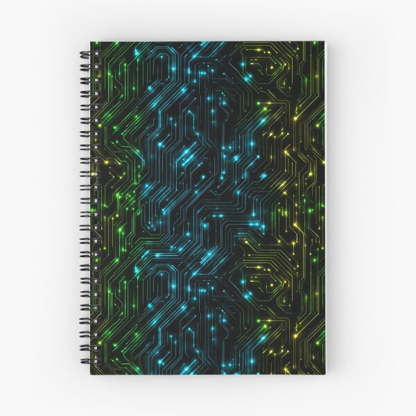 Item preview, Futuristic Circuit Neon Pattern – Microchip Tech Design designed and sold by Meiersbeste.