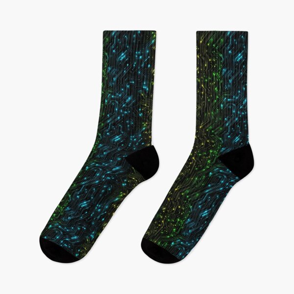 Item preview, Futuristic Circuit Neon Pattern – Microchip Tech Design designed and sold by Meiersbeste.