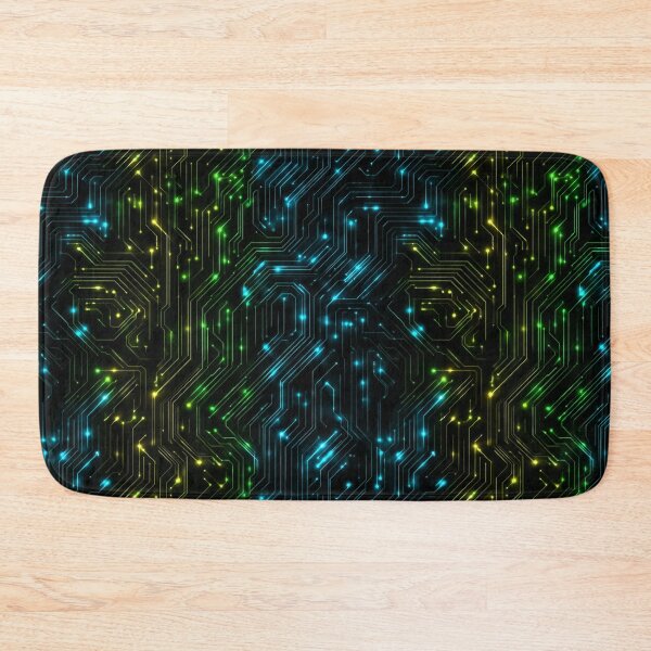 Item preview, Futuristic Circuit Neon Pattern – Microchip Tech Design designed and sold by Meiersbeste.
