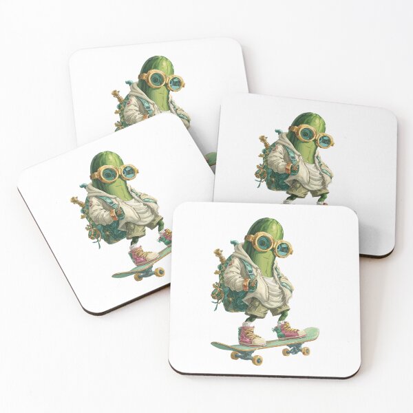 Item preview, Cool Pickle Skater with Hoodie and Backpack designed and sold by Anastasiia Yurevych.