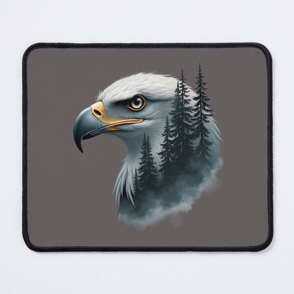 Item preview, Powerful Eagle and Forest Double Exposure | Masculine Wildlife Nature Design designed and sold by hn79.