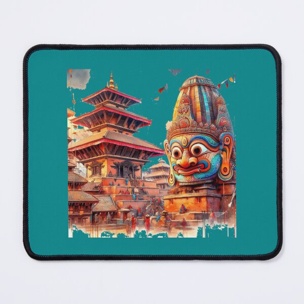 Item preview, Nepal Historic Temples and Colorful Mask Festivals in 3D Illustration,  designed and sold by PaintMeWorld.