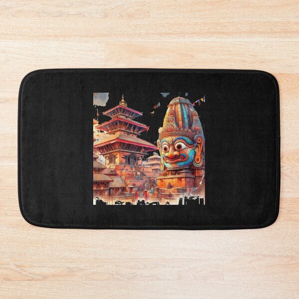 Item preview, Nepal Historic Temples and Colorful Mask Festivals in 3D Illustration,  designed and sold by PaintMeWorld.