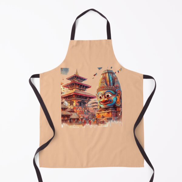 Item preview, Nepal Historic Temples and Colorful Mask Festivals in 3D Illustration, designed and sold by PaintMeWorld.