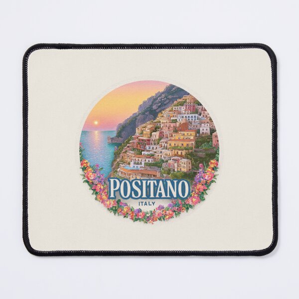 Item preview, Positano Italy Vintage Travel Sticker - Retro Amalfi Coast & Sunset Design designed and sold by Blurbean.