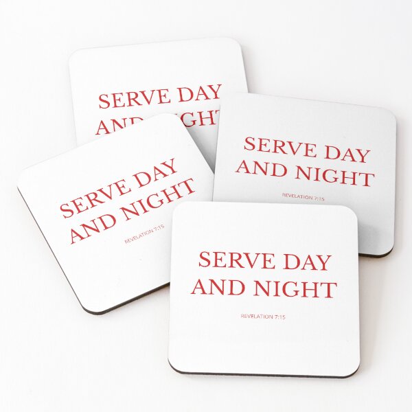 Item preview,  SERVE DAY AND NIGHT – Christian Scripture Design designed and sold by Illustrated Faith.