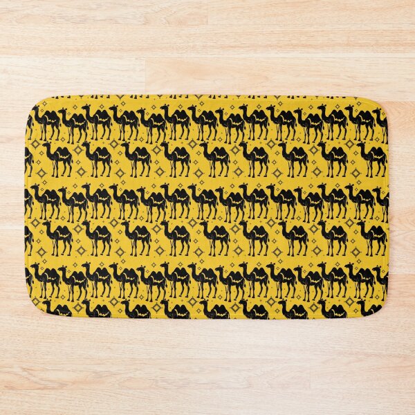 Item preview, Black Camel Silhouette Pattern on Yellow | Desert Animal Art designed and sold by Kiddyrichy2946.