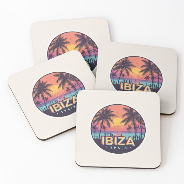 Item preview, Ibiza Spain Vintage Travel Sticker - Retro Beach Sunset & Palm Trees designed and sold by Blurbean.