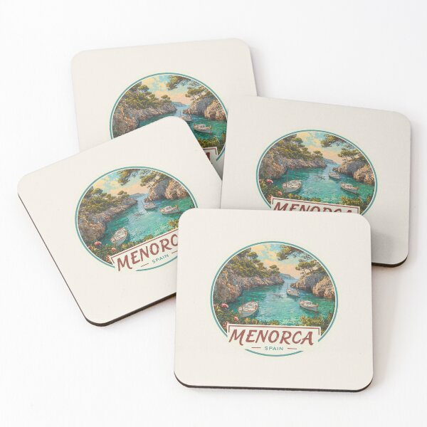 Item preview, Menorca Spain Vintage Travel Sticker - Retro Island & Harbor Design designed and sold by Blurbean.