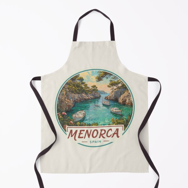 Item preview, Menorca Spain Vintage Travel Sticker - Retro Island & Harbor Design designed and sold by Blurbean.