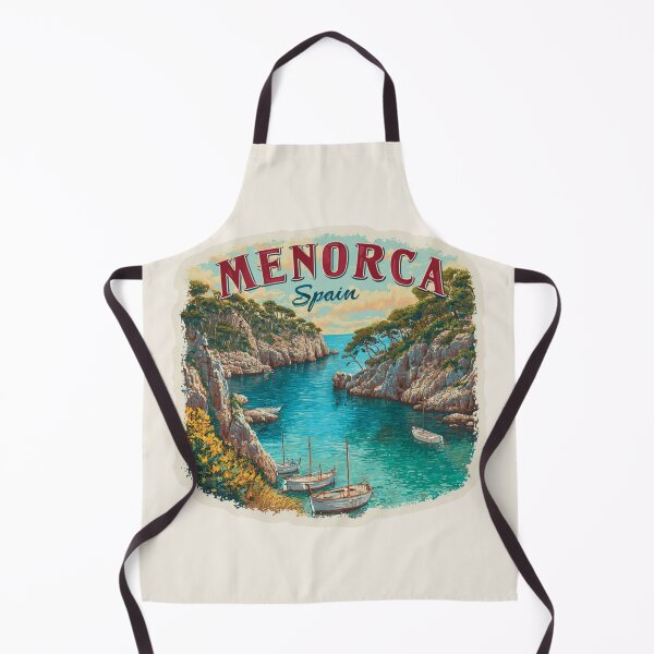 Item preview, Menorca Spain Vintage Travel Sticker - Retro Turquoise Cove & Boats designed and sold by Blurbean.