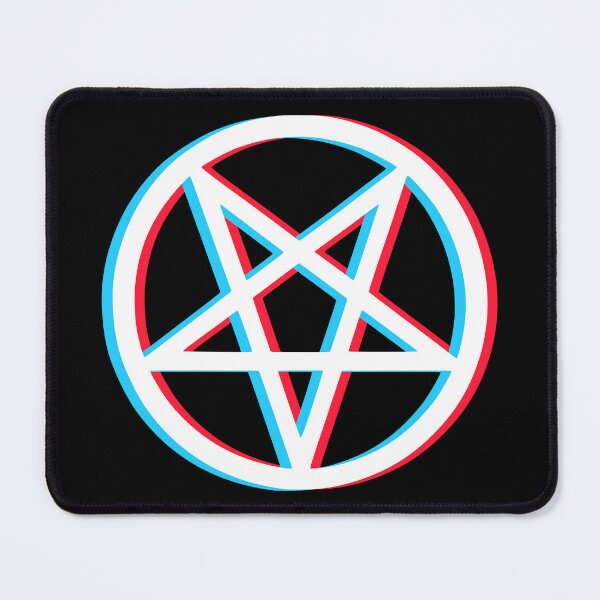 Item preview, White Pentagram – 3D Glitch Occult Satanic Symbol designed and sold by HexedHibiscus.