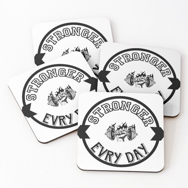Item preview, Stronger Every Day Gym Motivation Design designed and sold by ChillDraws.