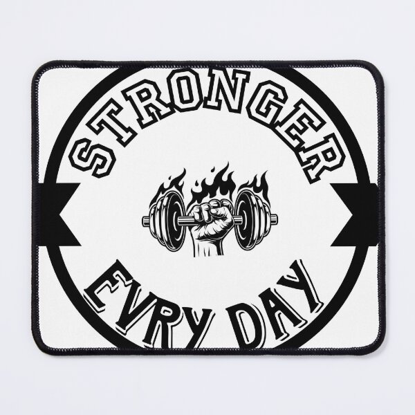 Item preview, Stronger Every Day Gym Motivation Design designed and sold by ChillDraws.