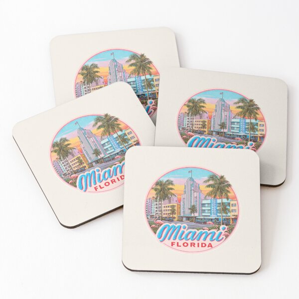 Item preview, Miami Florida Vintage Travel Sticker - Retro Art Deco Nightlife Design designed and sold by Blurbean.