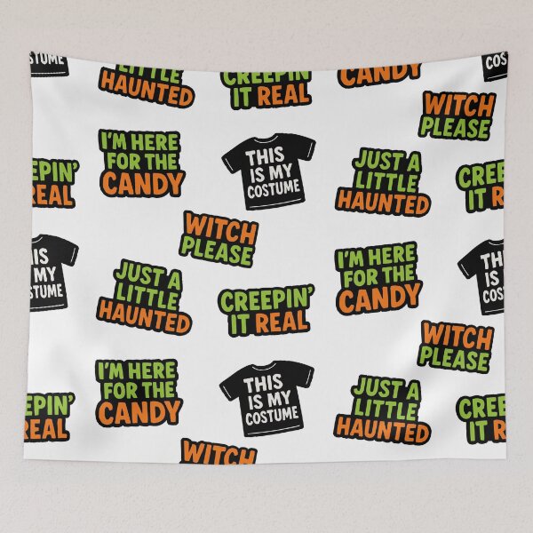 Item preview, Sarcastic Halloween Sticker Pack - Creepin' It Real, Witch Please, I'm Here for the Candy designed and sold by WelSol.