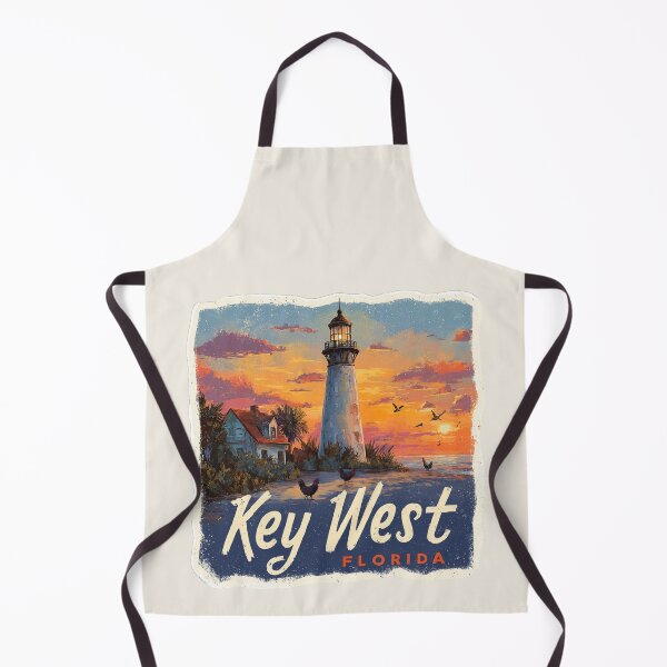 Item preview, Key West Florida Vintage Travel Sticker - Retro Lighthouse & Sunset Design designed and sold by Blurbean.