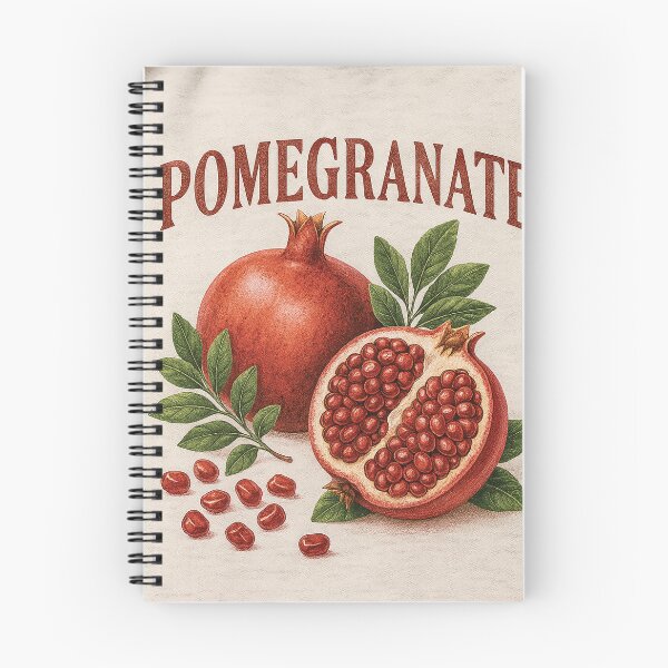 Item preview, Vintage Pomegranate T-Shirt – Botanical Fruit Tee with Retro Natural Vibes designed and sold by Gold Turtle  Lina.