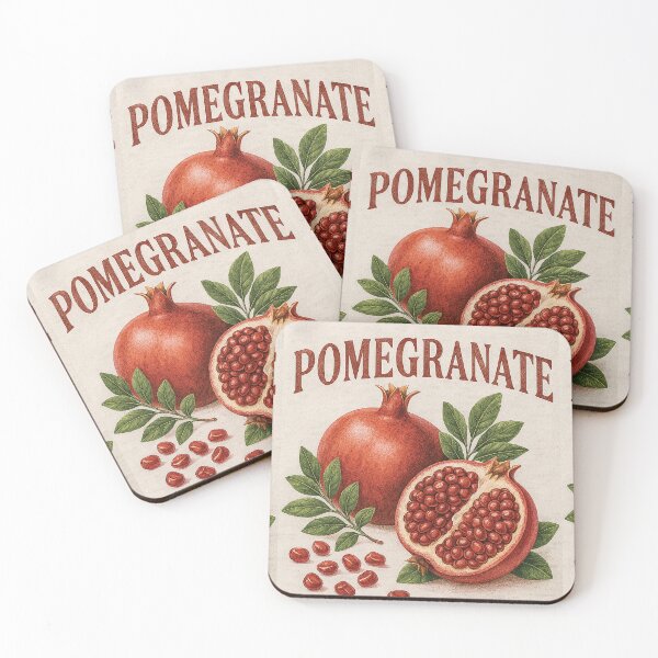 Item preview, Vintage Pomegranate T-Shirt – Botanical Fruit Tee with Retro Natural Vibes designed and sold by Gold Turtle  Lina.